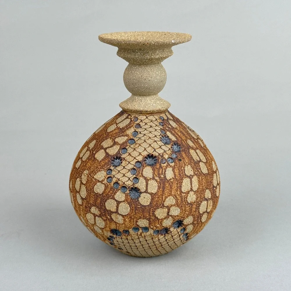 Don McWhorter Studio Pottery Bud Vase Signed 1988 Art Pottery
